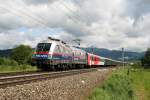 Auch sehr farbenfroh pr�sentierte sich der Sonderzug der �BB zur Airpower in Zeltweg mit der 1116.250 an der Spitze. Knittelfeld 02.07.2011