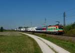 1116 007 mit einer ROLA von Wels Terminal nach Kiskundorozsma am 20.08.2012 unterwegs bei Rutzing.