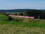 �BB 1116 138  Heeres-Sport  bespannte am 23.07.12 den OIC 691 (Villach Hbf - Wien Westbahnhof) ab Salzburg Hbf, das Foto entstand bei P�ndorf.