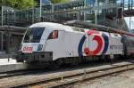 1116 264 ist am 21.05.2013 mit EC158 in Bruck/Mur am Bahnsteig 2 angekommen.