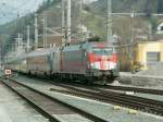 BB Lok 1116  Taurus  mit einem Schnellzug nach Wien-Westbahnhof bei der Einfahrt in Feldkirch.23.02.07