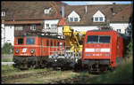 Am südlichen Kopfende des HBF Passau standen am 29.6.2002 die ÖBB Lok 1141.016 und die DB 101128 und warteten auf ihre nächsten Einsätze.