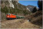 1141.21 mit dem  Sonderzug durch das Gesäuse  von Eisenerz nach Ampflwang.
Jassingau 30.3.2019