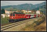 1141 016 mit Reisezug bei Bruck an der Mur am 2.04.1999.