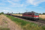 1142 688, unterwegs mit einem Güterzug auf der Nordbahn, kurz vor Wien Süßenbrunn.
