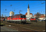 1144.009 und 1142.668 fahren als Lokzug nach Zeltweg um einen Zug zu holen. Knittelfeld 06.04.2018