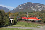 1142.626+1144.244 fahren mit G-54703 über den Payerbachgraben-Viadukt am 12.10.18