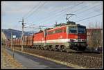 1142 664 + 1144... mit GZ47407 bei Niklasdorf am 4.02.2019.