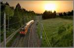 E-Lok 1142 567 fhrt im Gegenlicht mit R 4224 von Unzmarkt nach Bruck an der Mur.