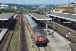 Noch im blutorangen Lack befand sich 1142 575 am 20.06.2007 mit ihrem Regionalzug in Passau Hbf.