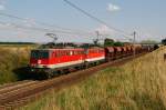 28.7.08 Ein 1142 Tandem auf einem Gterzug, einfach wunderschn.