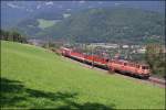 Der Lokzug 89950 bestand am 24.08.2011 aus der 1142 682 + 1144 xxx + 1142 xxx + 1142 542.