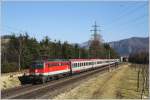 Mit der 1142 685, war am 6.3.2012 der EC 151  Emona  von Wien Meidling nach Spielfeld bespannt.