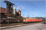 Nachdem 1144 040 und 1142 682 den Erzzug 55666 von Eisenerz nach Donawitz brachten, ging es anschlieend als Lokzug wieder retour nach Leoben.