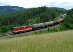 1142 638 mit einem Gterzug am 02.06.2009 bei Eichberg.