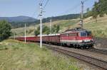 1142 640 mit Gterzug bei der Abzweigung St.Michael West am 3.08.2013.