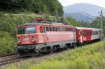 1142 566 mit Zug 4080 zwischen Pernegg und Bruck/Mur am 12.08.2013.