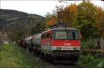 1142.586 mit Gterzug am 16.10.13 kurz nach Donawitz Ri. Leoben Hbf.