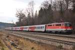 Am 15.Dezember 2013 erreichte 1142 644 mit einer weiteren 1142er an der Zugspitze mit einem Meridian-Ersatzzug Aßling in Richtung Salzburg.
