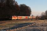 1142 644 und 1142 693 mit M 79016 am 21.12.2013 bei Hufschlag.