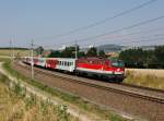Die 1142 683 mit einem REX am 14.08.2015 unterwegs bei Haiding.