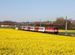 Die 1142 611 mit einem REX nach Linz am 16.04.2016 unterwegs bei Rohr im Kremstal.