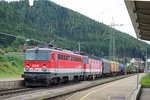 1142 684 + 1144... mit Güterzug in Kindberg am 1.08.2016.