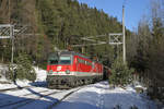 1142.665+1144.227 durchfahren am 21.1.17 mit G-54627 den Bhf.Semmering.