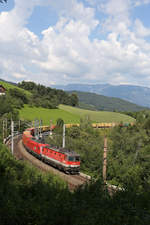 1144.203+1016.001 fahren mit GAG-41141 beim Abfaltersbachgraben am Eichberg bergwärts   14.7.18