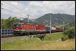 1144 200 + 1144... mit Güterzug bei Bruck an der Mur am 4.07.2019.