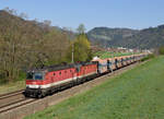 1144 245 + 1144 111 brachten am 01.05.2020 den Leererzug 47407 von Donawitz nach Spielfeld-Straß fotografiert in Pernegg an der Südbahn.