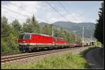 1114 274 + 1142 694 mit Güterzug bei Kraubath am 1.07.2020.