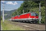 1144 260 +261 + 211 fahren am 6.07.2020 als Lokzug durch Wartberg im Mürztal.