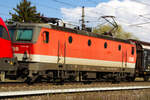 1144 013-0 im Dreierpack an einem Güterzug bei Schwarzach.