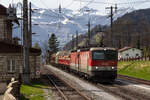 1144 033-8 und 041 1 fahren durch Braz gen Arlberg.