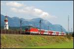 sterreichurlaub 2008 - BB: Ein RegionalExpress ist mit einer 1144er in Richtung Innsbruck unterwegs.