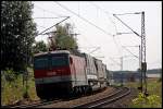 Die Bludenzer(?) 1144 234 (9181 1144 234-2) hat den  Paneuropa-Terratrans-Express  am Haken. (01.08.2009)