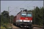  Alpenstaubsauger  1144 258 (9181 1144 258-1)  ist mit einem gemischten Gterzug (vermutl.) vom Rangierbahnhof Mnchen-Nord zum Brenner unterwegs. (01.08.2009)
