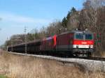 BR 1144 209 und eine 1X16 mit GZ bei Brannenburg am 23.03.2010