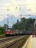1044 Tandem mit Gterzug bei Brixlegg.28.05.2010
