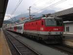 1144 214 mit REX 5362 Innsbruck Hauptbahnhof-Landeck Sams auf Innsbruck Hauptbahnhof am 17-8-2010.