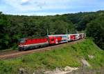 1144 240 mit einem REX nach Wien West am 12.07.2009 unterwegs bei Eichgraben.