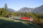 Am Morgen des 21.10.12, einen herrlichen Herbsttag, fhrt 1144.109 mit G-54703 bei Eichberg bergwrts.