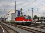 Die 1144 206 am 11.07.2009 bei einer Rangierfahrt im Salzburger Hbf.