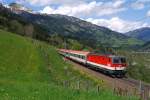 Am 04.05.13 war BB 1144 251 mit dem OIC 690 (Wien Westbf - Villach Hbf) unterwegs, hier zwischen Bad Hofgastein und Angertal.