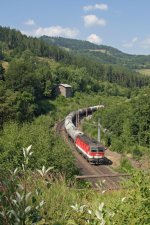 1144.224 mit GAG-91025 +N-1144.112 bei der Einfahrt in den Steinbauer-Tunnel am 27.7.13