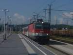 Eine 1144er fährt mit REX aus Stainach - Irdning in Attnang-Puchheim ein. 02.06.2014