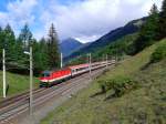 Eine 1144 mit IC 592 (Salzburg Hbf - Klagenfurt Hbf) kurz vor dem Bahnhof Penk.