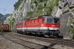1144 099 + 1142 610 als Lokzug bei Breitenstein am 17.07.2015.