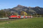 1144 091 mit REX 1508 am 24.10.2015 bei Kitzbühel-Schwarzsee.